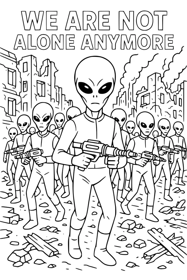 Alien Patrol in the Ruins