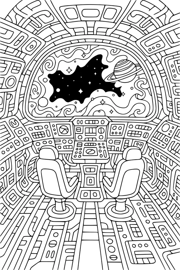 Alien Starship Window View