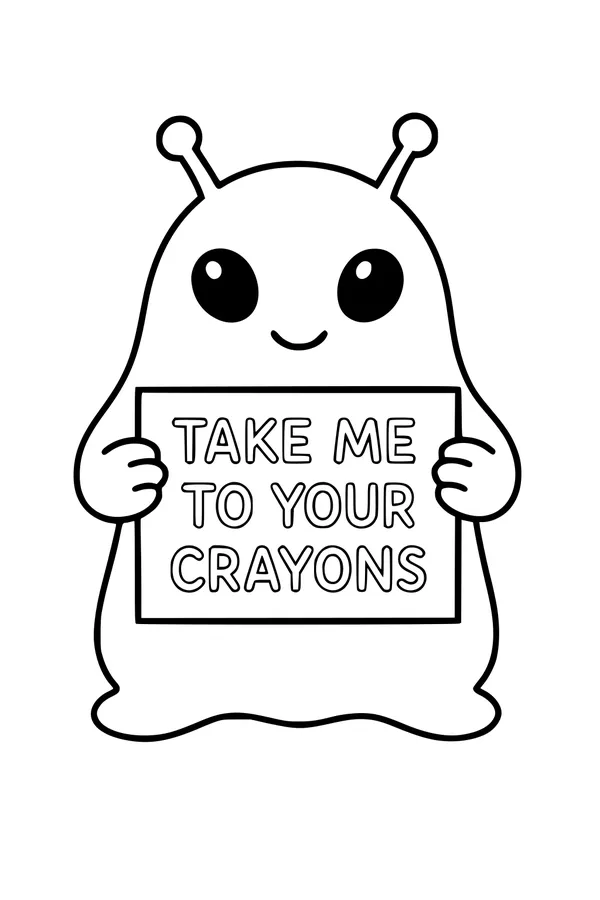 Little Alien Wants All the Crayons