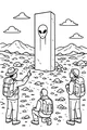 Hikers Meet the Alien Stone