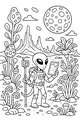 Alien Explorer in Moon Garden