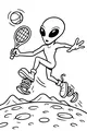 Moon Tennis with Sproingy Alien
