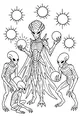 Star Orbs With the Alien Crew