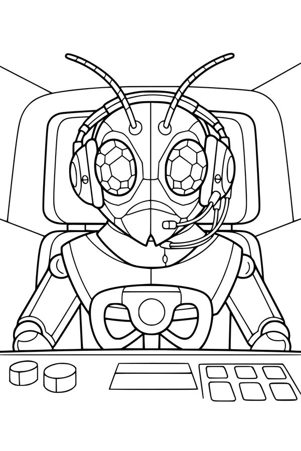 Bug-Eyed Captain at the Console