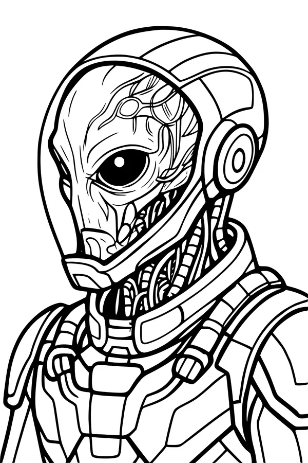 Moonport Alien Pilot Portrait
