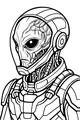 Moonport Alien Pilot Portrait