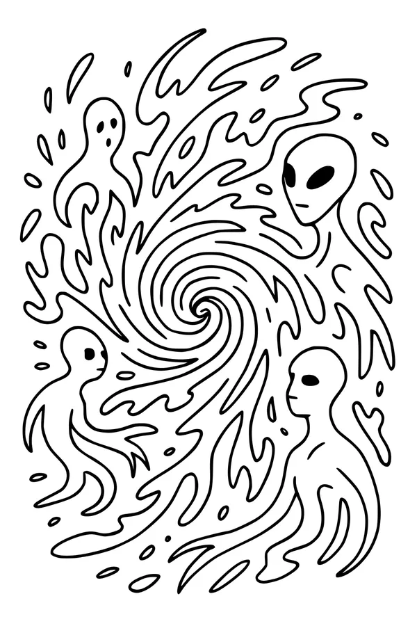 Spiral Visit From Friendly Space Pals
