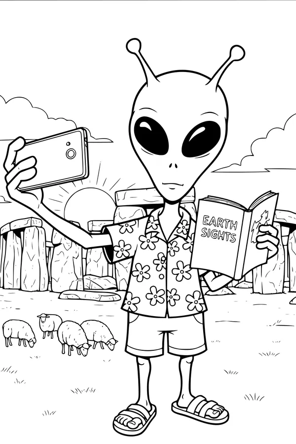 Tourist From Space Visits Stonehenge