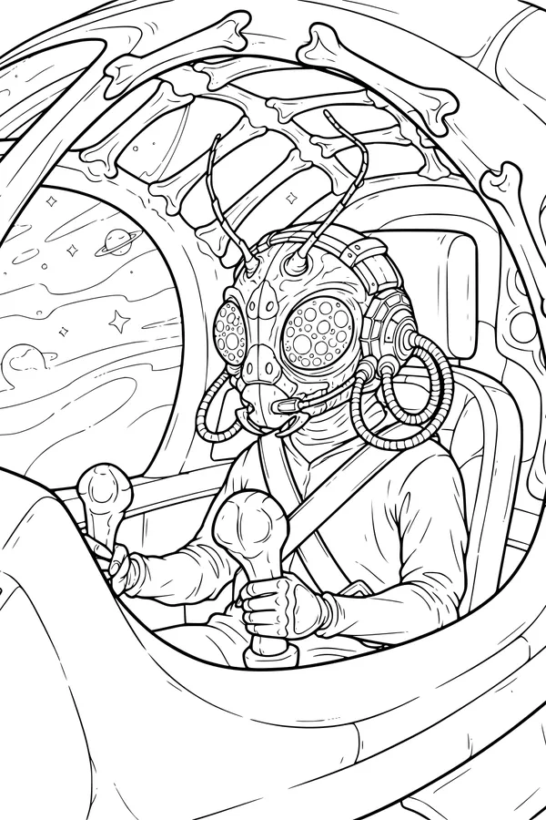 UFO Bug Captain at Controls