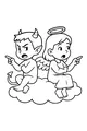 Cloudside Angel and Devil