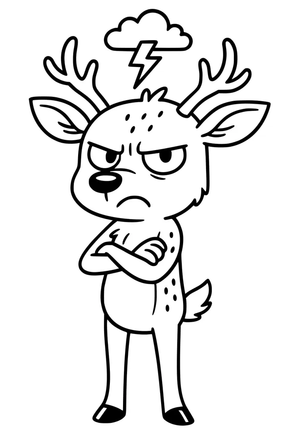 Grumpy Antlers and the Stormy Day