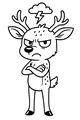 Grumpy Antlers and the Stormy Day