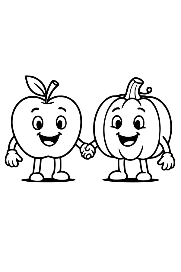 Apple and Pumpkin Best Buds