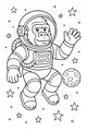 Gorilla on a Spacewalk Among the Stars