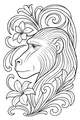 Baboon and Blossoms in the Jungle Breeze