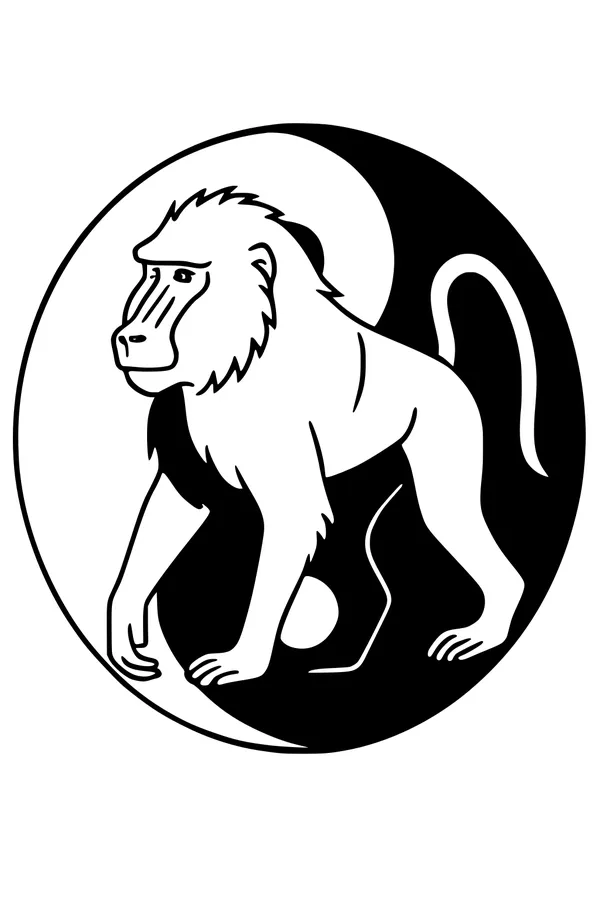 Baboon in the Magic Circle