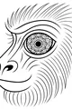 Baboon With a Fancy Flower Eye