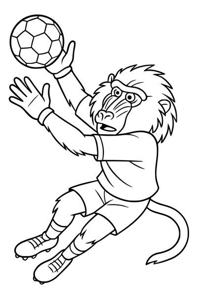 Baboon Makes a Wild Soccer Save