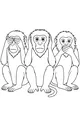 Three Baboon Buddies in a Row