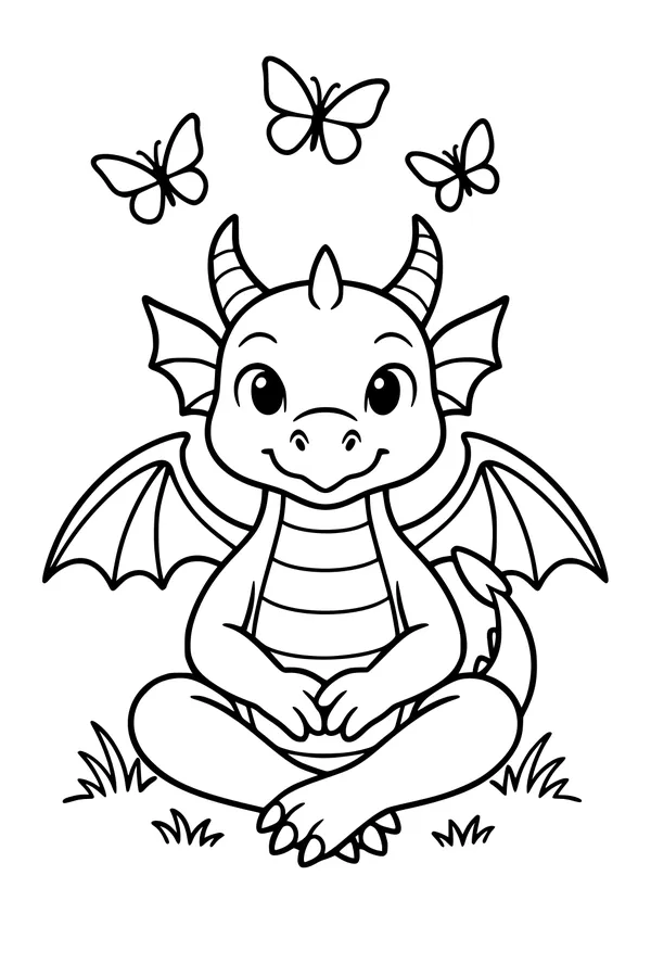Baby Dragon and Flutter Friends