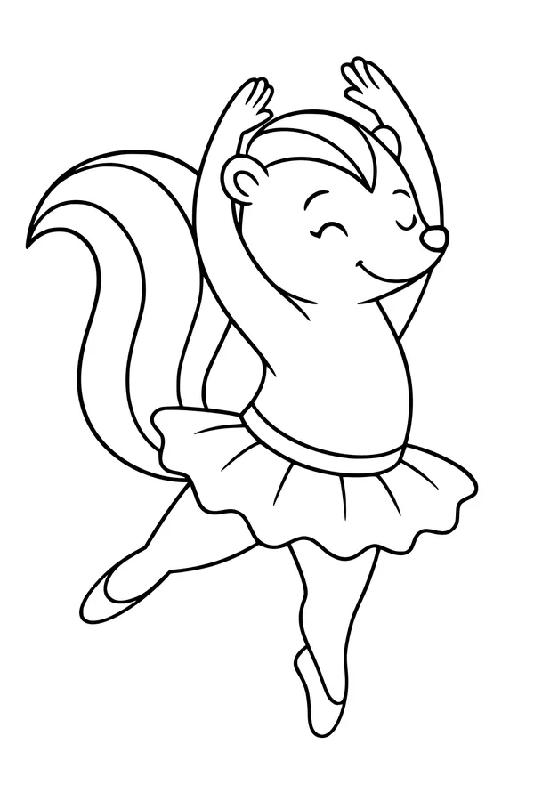 Sasha the Skunk Twirls on Her Toes