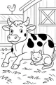 Sunny Barnyard Friends Rest Together