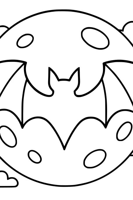 Moonlit Bat in the Night Sky