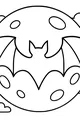 Moonlit Bat in the Night Sky