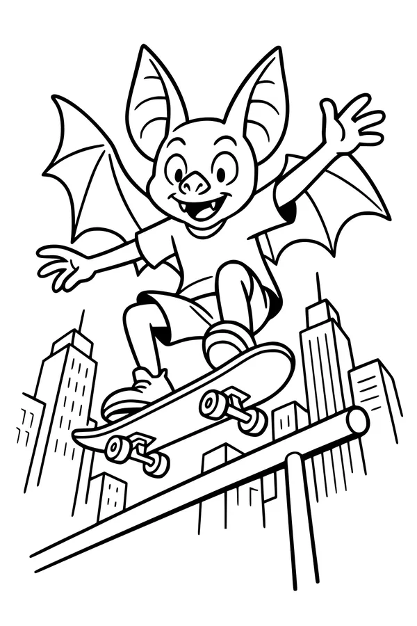 Benny the Bat Soars Over the City