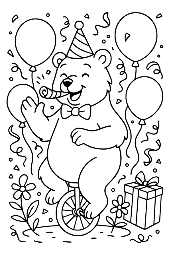 Bear's Unicycle Party Parade