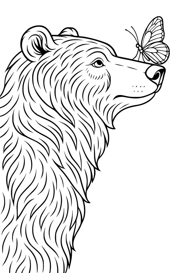 Bear and Butterfly Eye-to-Eye