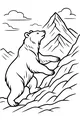 Bear Climbing the Rugged Mountain