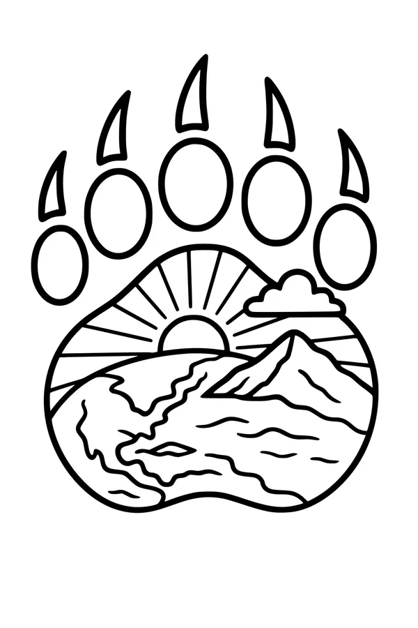 Sunrise Inside a Bear Paw