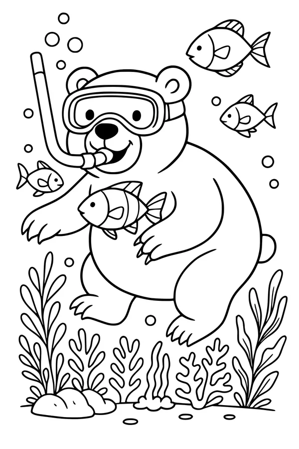 Barry Bear Dives Under the Sea