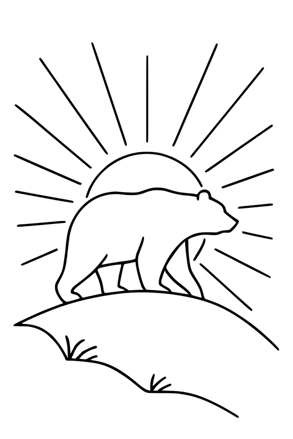 Bear Steps Into the Morning Sun