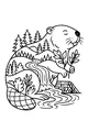 Beaver in the Woodsy River Valley