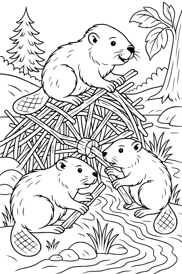 Busy Beavers Build a Stick House