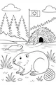 Busy Beaver Beside a Northern Pond