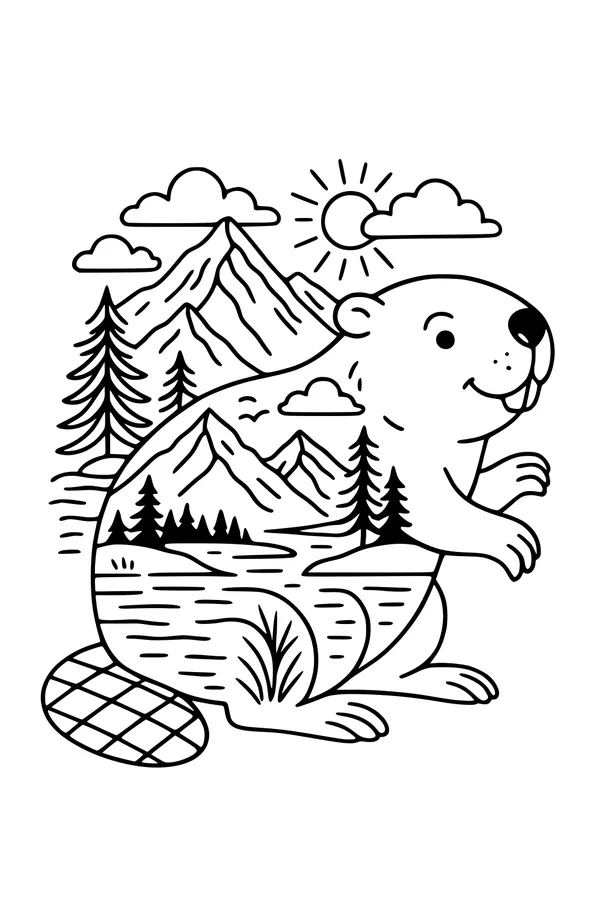 Sunny Day with Benny the Beaver