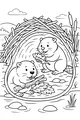 Busy Beavers in Their Cozy Lodge
