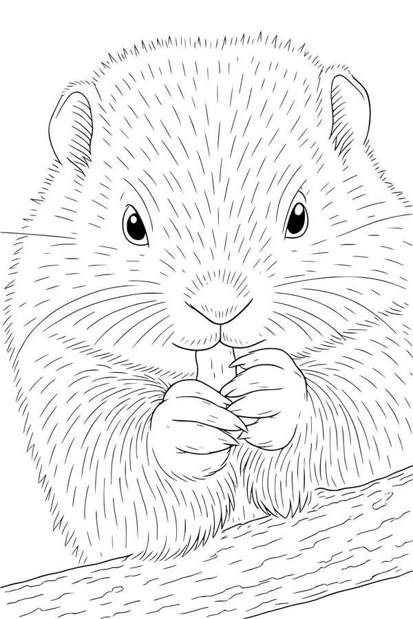 Beaver Snack Time by the River