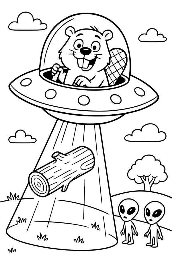 Beaver Captain and the Log Beam-Up