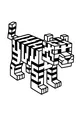 Maze-Striped Tiger in Blocky Jungle