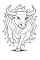 Bull Charging Through the Wall