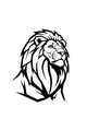 The Big Mane Lion Watches Quietly
