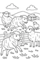 Springy Sheep Beside the Wooden Fence
