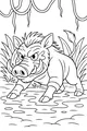 Fierce Warthog in the Muddy Jungle