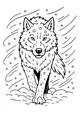 Brave Wolf in Falling Snow