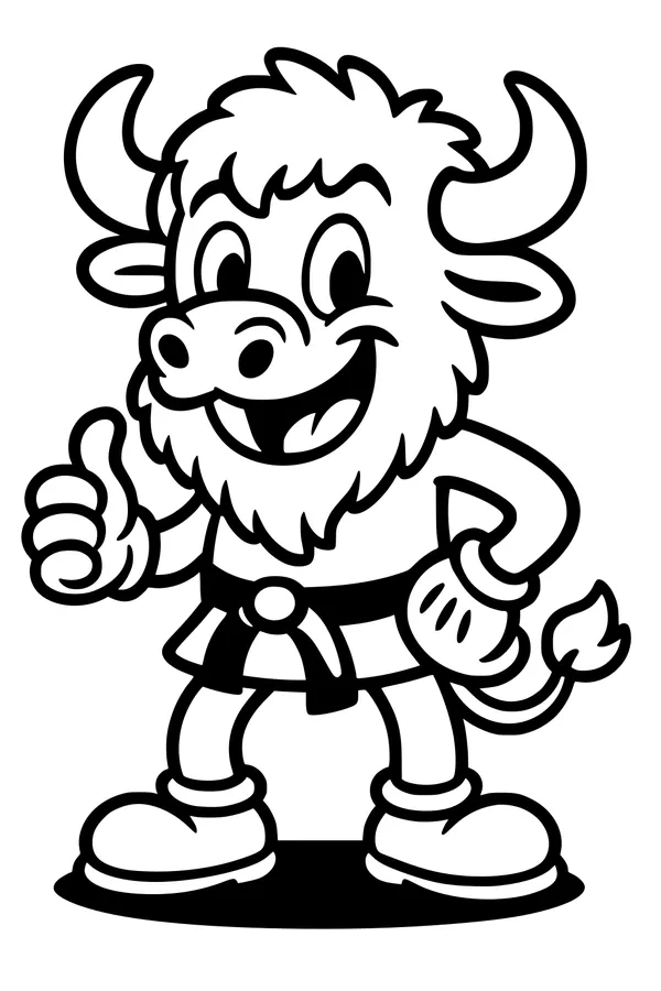 Benny Buffalo Shows His Mighty Thumbs Up