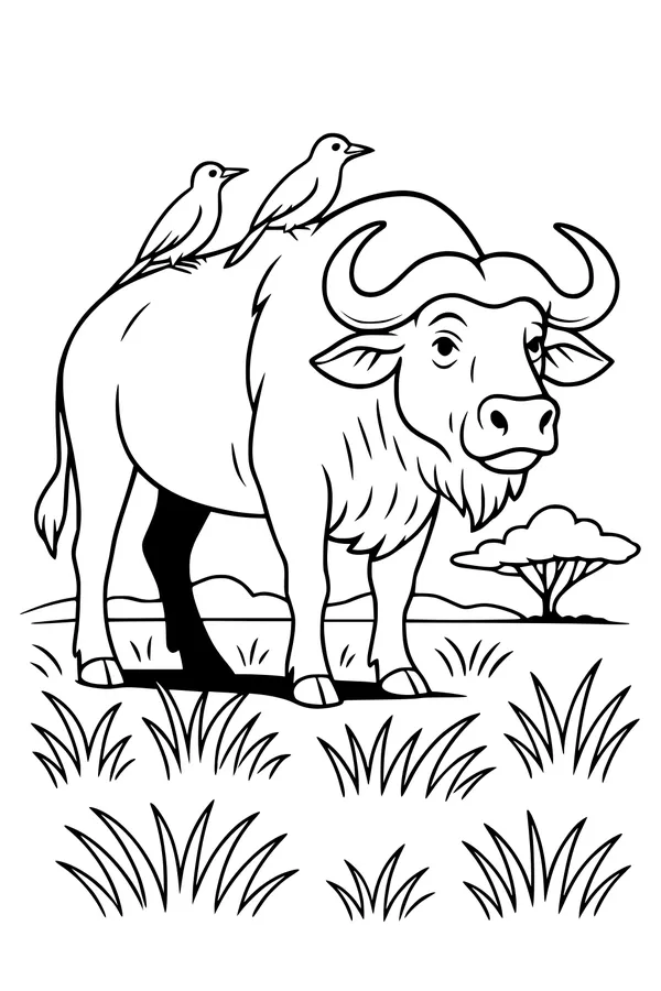 Buffalo Buddy and His Feathered Friends